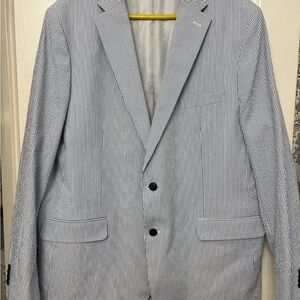 Tommy Hilfiger Men's Pinstripe Blazer - Black and White